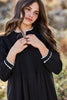 Pashmini Olivia Scalloped Black Maxi Dress
