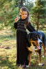 Pashmini Harper Stitched Smocked Black Maxi Dress