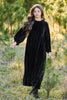 Pashmini Chloe Crushed Velvet Black Maxi Dress