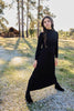 Pashmini Mia Pointelle Overlay Maxi Dress Black