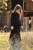 Pashmini Mia Pointelle Overlay Maxi Dress Black