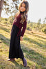 Pashmini Mia Pointelle Overlay Burgundy Maxi Dress