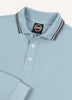 Colmar Polar Light Blue Long Sleeve Polo 3592 with Trim at Collar