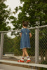 Crew Kids Stitch Patch Dress Blue