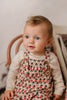 Mini P Printed Cord Cream Romper