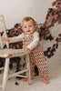 Mini P Printed Cord Cream Romper