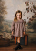 Mini P Velvet Rick Rack Burgundy Dress.