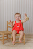 Mini P Tab Baby Girl Red Romper