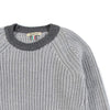 Nupkeet Boys Long Sleeve Gray Baggio Sweater with Contrasting Stripes