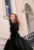 Little Tempest Teens Double Collar Taffeta Black Shirt