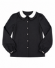 Little Tempest Teens Double Collar Taffeta Black Shirt