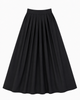 Little Tempest Teens Pleated Circle Taffeta Black Skirt