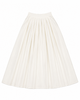 Little Tempest Teens Pleated Circle Taffeta Cream Skirt