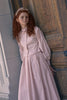 Little Tempest Teens Taffeta Tie Antique Pink Cropped Shirt.