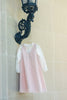 Little Tempest Taffeta Scallop Hem  Antique Pink Jumper with Shirt.