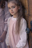 Little Tempest Taffeta Scallop Hem  Antique Pink Jumper with Shirt.