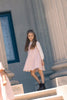 Little Tempest Taffeta Scallop Hem  Antique Pink Jumper with Shirt.
