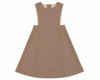 Little Tempest Wool Pinafore Sleeveless Beige Dress.
