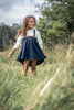 Little Tempest Wool Navy Suspender Skirt