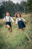 Little Tempest Wool Navy Suspender Skirt