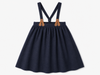 Little Tempest Wool Suspender Navy Skirt.
