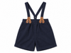 Little Tempest Boys Suspender Navy Shorts.