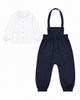 Little Tempest Baby Girls Halter  Navy Romper with Shirt.
