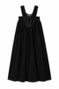 Ann of Nan Black Maxi Robe with Ricrac Trim