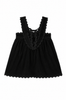 Ann of Nan Short Black Robe with Ricrac Trim.
