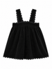 Ann of Nan Short Black Robe with Ricrac Trim.