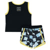 Miss Mini Postcard Black Swim Tank & Short Set *FINAL SALE*