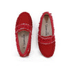 Camille Kids Stella Fray Edge Red Loafer