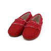 Camille Kids Stella Fray Edge Red Loafer
