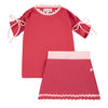 Miss Mini Pink Scallop Swim T-shirt and Skirt Set *FINAL SALE*.