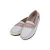 Camille Kids Stella Off White Shoes With Blush Denim