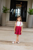 Coco Blanc Pleated Red Jumper