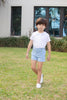 Coco Blanc Button Pale Blue Shorts