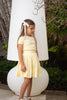 Coco Blanc Pleated Pale Yellow Skirt