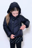 Denali Outerwear Girls Black Coat with Heart Quilting