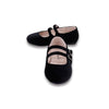 Camille Kids Estelle Black Velvet Mary Jane Shoes