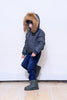 Denali Outerwear Boys with Kangaroo Pocket Black Bomber.