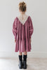 Steph the Label by Petit Amalie Crochet Yoke Berry Cord Dress with White Bib