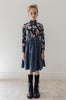 Steph the Label by Petit Amalie Velvet Knit Lilac Floral Print Top