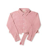 Birnham on the Sea Teen Bow Pink Stripe Shirt