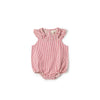 Birnham on the Sea Smocked Pink Stripe Romper