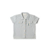 Birnham on the Sea Button Down Blue Stripe Shirt