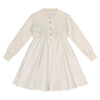 Jouet Cream V-neck Attached Cardigan Dress