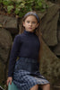 Limited Edition Denim Plaid Navy Skirt