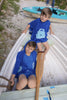 Miss Mini Blue Scalloped  Swim Poncho-Boy *FINAL SALE*