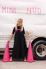Mini Nod Long Pinafore Black/ Pink Dress